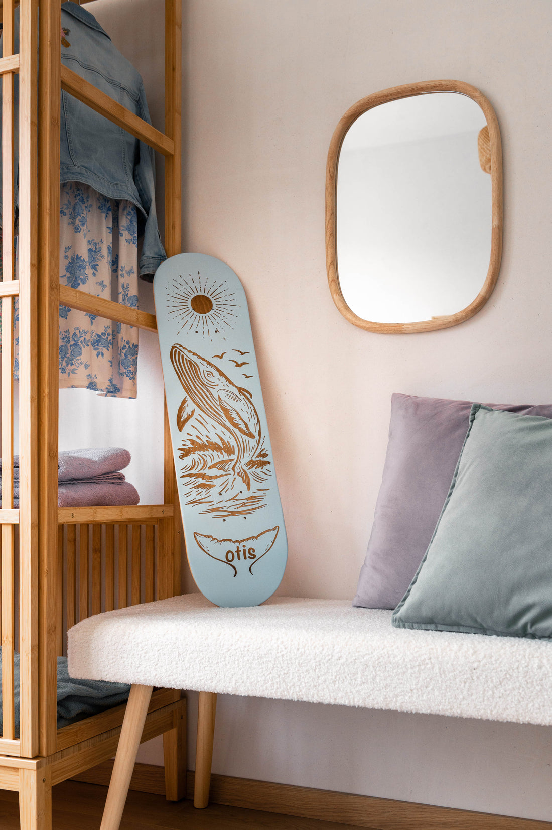 A Custom Engraved Skateboard for a Child Who Loves Whales