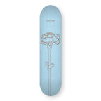 Birthflower January engraved skateboard deck in natural wood
