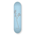 Birthflower March engraved skateboard deck in natural wood