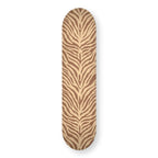 Tiger Instinct Inverse engraved skateboard deck in natural wood