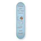 Moonbound engraved skateboard deck in natural wood
