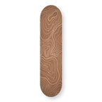 Contour Drift Inverse engraved skateboard deck in natural wood