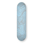 Contour Drift engraved skateboard deck in natural wood