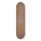 Contour Drift Inverse engraved skateboard deck in natural wood