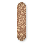 Wild Citrus engraved skateboard deck in natural wood